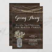 Uitnodiging van wegpartij | Rustic Babys Breath (Voorkant / Achterkant)