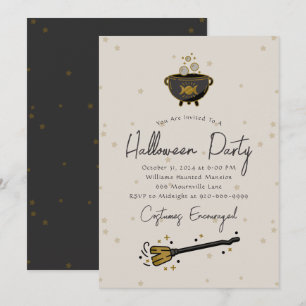 Uitnodiging van Witch Adult Halloween Party