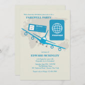 Uitnodiging van World Travels Farewell Party (Voorkant / Achterkant)