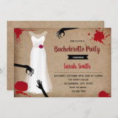 Uitnodiging van Zombie bachelorette (Voorkant / Achterkant)