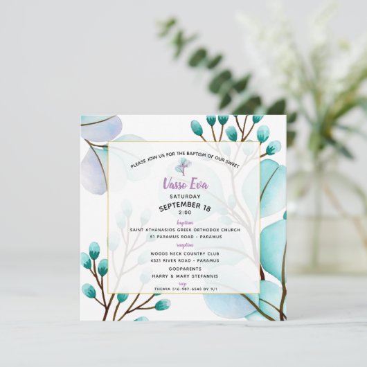 Uitnodiging Vasso Square (Staand voorkant)