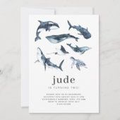 Uitnodiging Verjaardag Oceandieren (Voorkant)