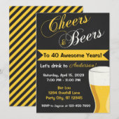 Uitnodiging verjaardag: Proost & Pils! (Voorkant / Achterkant)