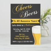 Uitnodiging verjaardag: Proost & Pils! (Staand voorkant)