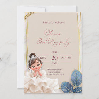 Uitnodiging verjaardag voor kleine prinses