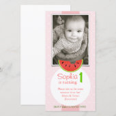 Uitnodiging verjaardagsaankondiging watermeloen ha (Voorkant / Achterkant)