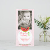 Uitnodiging verjaardagsaankondiging watermeloen ha (Staand voorkant)