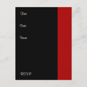 Uitnodiging Verjaardagsfeest Rood Zwart Wit