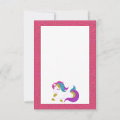 Uitnodiging verjaardagsfeest toverdier roze (Achterkant)