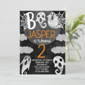 Uitnodiging Verjaardagsfeestje Halloween (Staand voorkant)