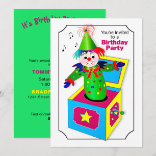 Uitnodiging verjaardagsfeestje, Kindje Jack in the