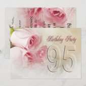 Uitnodiging verjaardagsfeestje voor 95 jaar (Voorkant / Achterkant)