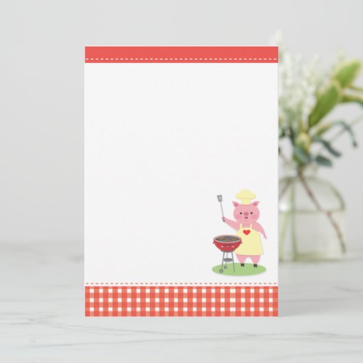 Uitnodiging via BBQ Pig (Staand voorkant)