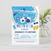 Uitnodiging voetbalpool - jongen (Staand voorkant)