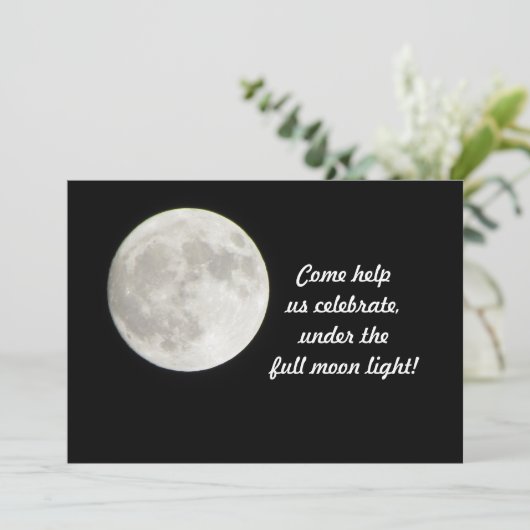Uitnodiging volledige maan (Staand voorkant)