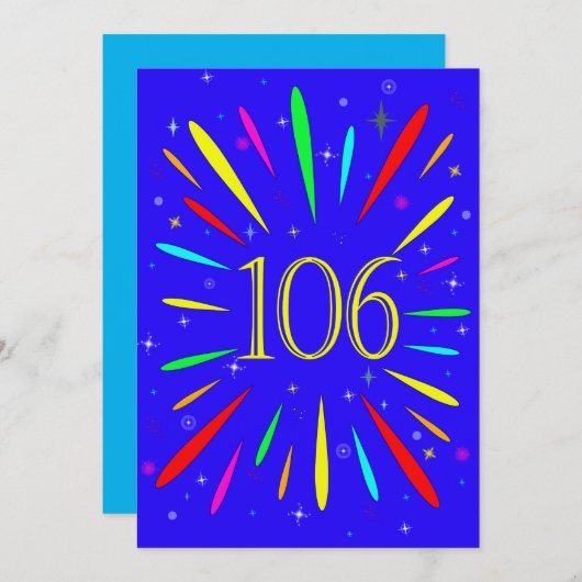 Uitnodiging voor 106e verpartij explosie (Voorkant / Achterkant)