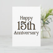 Uitnodiging voor 15-jarig jubileum (Staand voorkant)