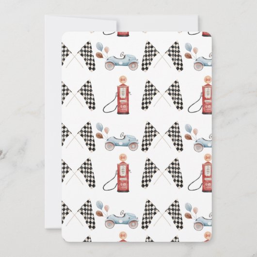 Uitnodiging voor 1e verjaardag Fast One (Achterkant)