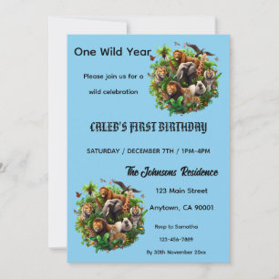 Uitnodiging voor 1e verjaardag 'One Wild Year'