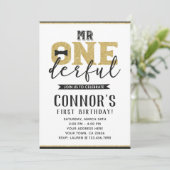 Uitnodiging voor 1e verjaardag van meneer Onederfu (Staand voorkant)