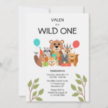 Uitnodiging voor 1e verjaardag Wild One