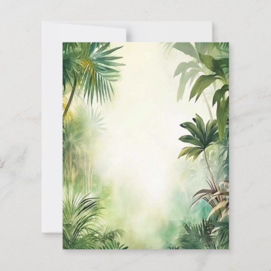 Uitnodiging voor 1e verjaardag 'Wilde safari jungl (Achterkant)