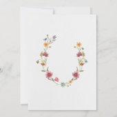 Uitnodiging voor 1e verjaardag Wildflower Fairy On (Achterkant)