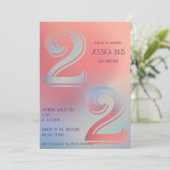 Uitnodiging voor 22e verjaardag (Staand voorkant)