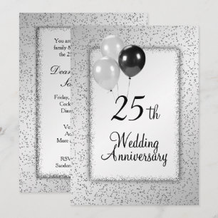 Uitnodiging voor 25-jarig huwelijksjubileum
