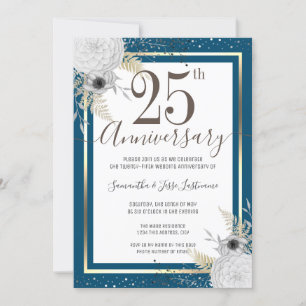 Uitnodiging voor 25-jarig huwelijksjubileum met bl