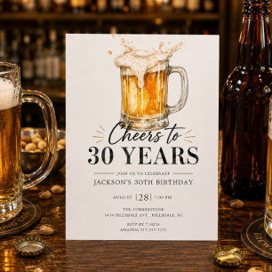 Uitnodiging voor 30e verjaardag: Proost!