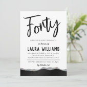 Uitnodiging voor 40e Script Word Birthday (Staand voorkant)