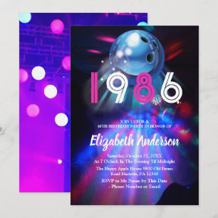 Uitnodiging voor 40e verlichtingspartij Disco Bowl