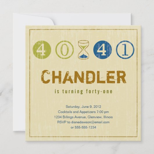 Uitnodiging voor 41e verjaardag - Aanpassen (Voorkant)