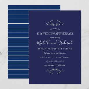 Uitnodiging voor 45e saffieren huwelijksjubileum