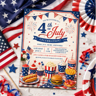 Uitnodiging voor 4 juli BBQ Picknick Feest