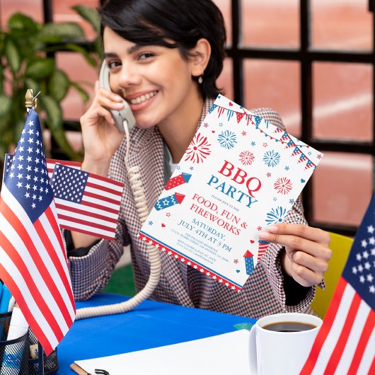 Uitnodiging voor 4 juli-themafeest