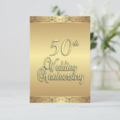 Uitnodiging voor 50-jarig huwelijksjubileum (Staand voorkant)