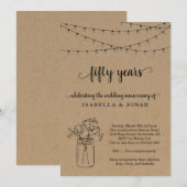 Uitnodiging voor 50-jarig huwelijksjubileumfeest (Voorkant / Achterkant)