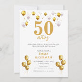 Uitnodiging voor 50-jarig jubileum in het Spaans (Voorkant)