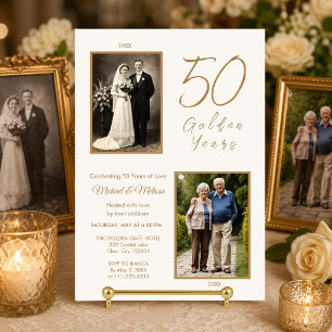 Uitnodiging voor 50-jarig jubileumfoto van ouders