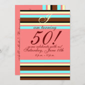 Uitnodiging voor 50e verjaardag (Voorkant / Achterkant)
