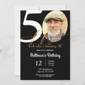 Uitnodiging voor 50e verjaardag met foto (Voorkant)