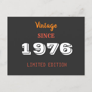 Uitnodiging voor 50e verjaardag – Vintage 1976 Lim Briefkaart