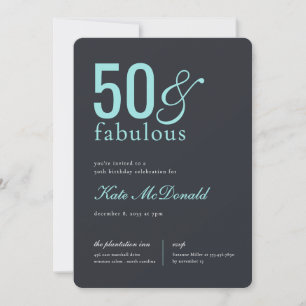 Uitnodiging voor 50ste verjaardag: 50 en Fabulous