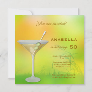 Uitnodiging voor 50ste verjaardag cocktail