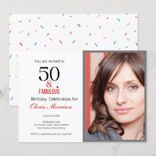 Uitnodiging voor 50ste verjaardag en fantastisch