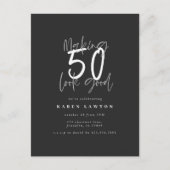 Uitnodiging voor 50ste verjaardagsfeest die er goe (Voorkant)