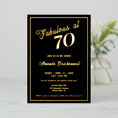 Uitnodiging voor 70 jarige Folie (Staand Voorkant)