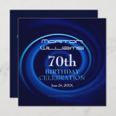 Uitnodiging voor 70ste verjaardagsfeest (Voorkant / Achterkant)